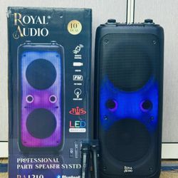  Rechargeable Dual 10” Speakers “Free 2x Wireless Mics”