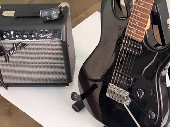 Ibanez Electric Guitar + Fender Amp