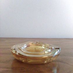 Vintage Marigold Carnival Glass Nesting Ashtray Set Jeanette