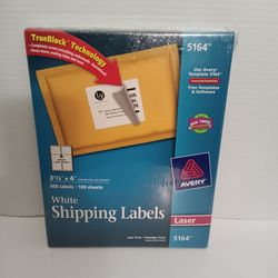 Avery 5164 Laser White Shipping Labels