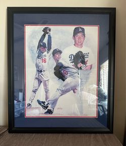 Hideo Nomo Dodgers Pitcher Picture and frame