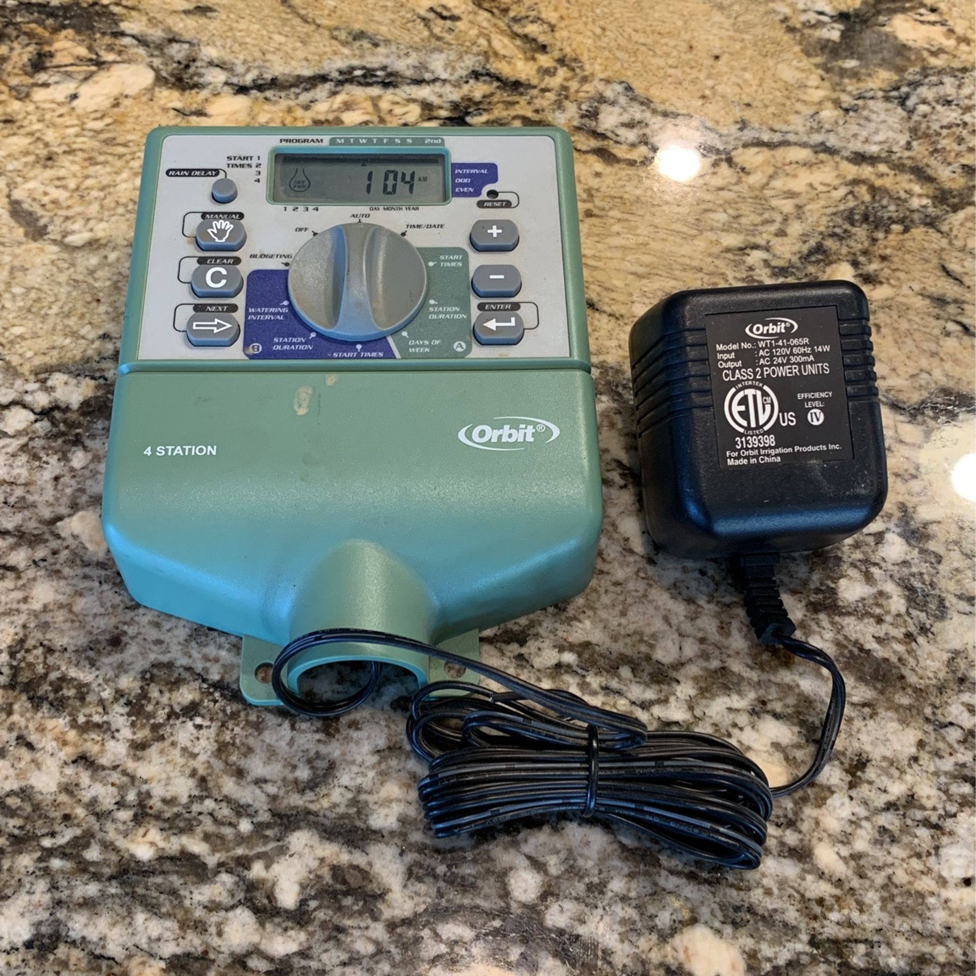 Orbit WaterMaster 4 Station Dual Program Sprinkler Timer 57194 Indoor Mount