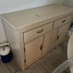 Wood Dining Room Table And Dining Room Storage Chest 