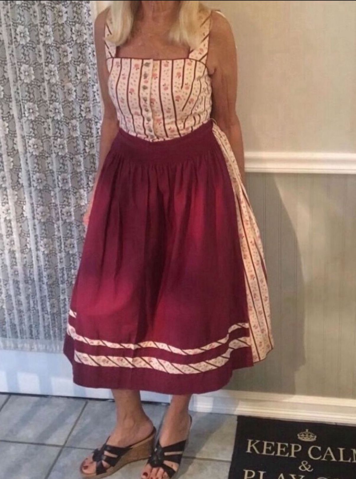 Original German Alphorn Dirndl - medium - Authentic and not a costume. Perfect for October fest! ๐บ It Also Comes With A Blouse!