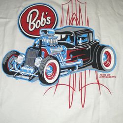 Vtg 2XL Bob’s Big Boy T-shirt rat rod hot rod drive-in PETRO 09 TEAM SWOLEN 