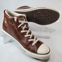 Converse Men's 11.5 M Brown Leather Shoes Chuck Taylor All Star Hi Top Sneakers