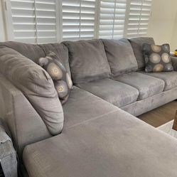 Ashley's Furniture 2pc Gray Sectional Delivery Available 