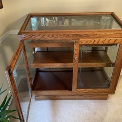 Solid Oak Display Case
