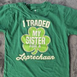 St Patrick's Day Green Shirt Kids size 6-7