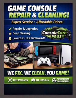 50% Off Your First Console Clean/ Repair