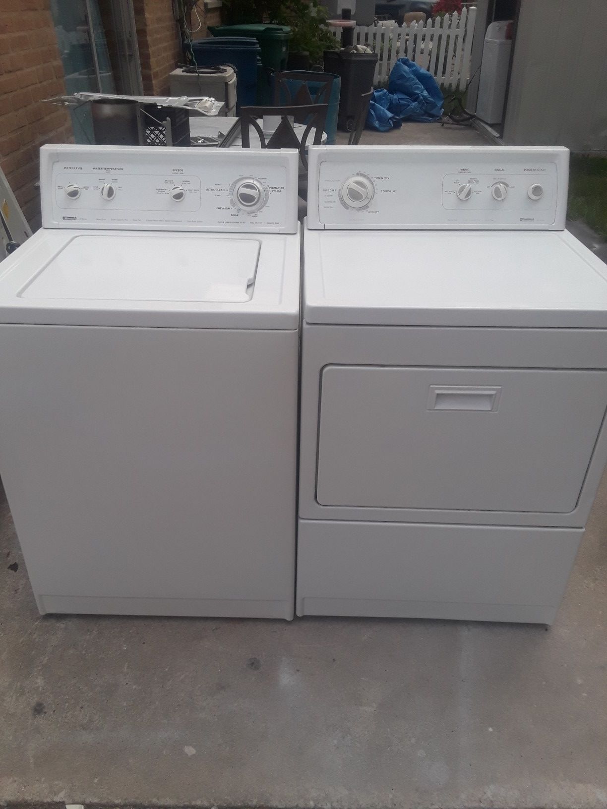 Kenmore washer and dryer