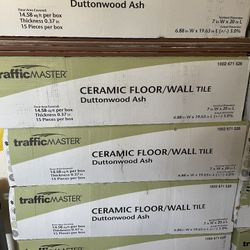 Duttonwood Ash 7 in. x 20 in. Matte Ceramic Floor and Wall Tile 