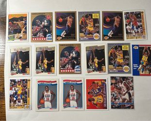 LOT OF 17 MAGIC JOHNSON LAKERS BASKETBALL CARDS DREAM TEAM