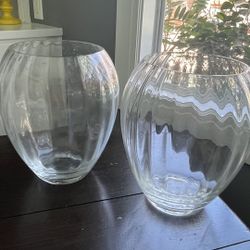 2 Crate & Barrel Vases