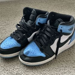 Air Jordan 1 Retro High OG UNC Toe FD1437-400 GS Blue Youth Size 4.5