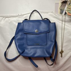 Steve Madden Blue Leather Backpack 