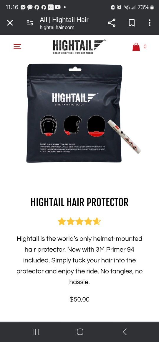 Hightail Bike/ Motorcycle Hair Protector