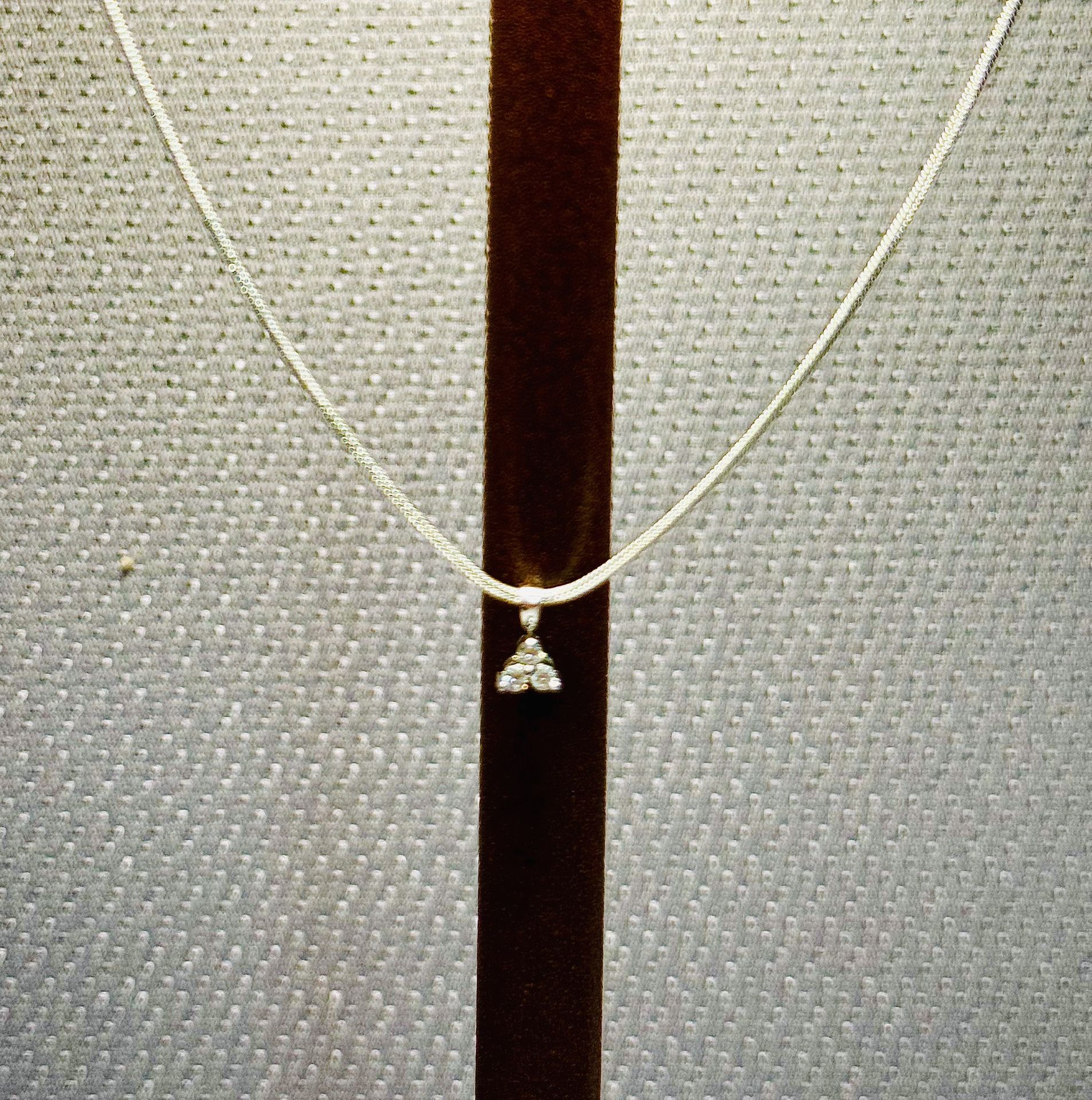 ✨ 14K Gold Diamond Pendant on 18” Sterling Silver Chain – $135 ✨