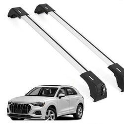 ERKUL Roof Rack Cross Bars Compatible w/Audi Q3 2019-2023 | Aluminum Lockable Rooftop Luggage CrossBars Set to Carry Cargo Carrier, Canoe, Snowboard, 