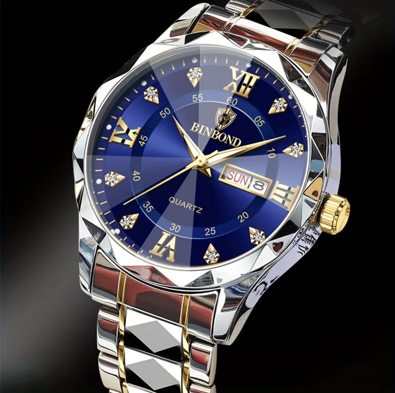 Binbond Men's Business Watch, Stainless Steel Quartz Movement,