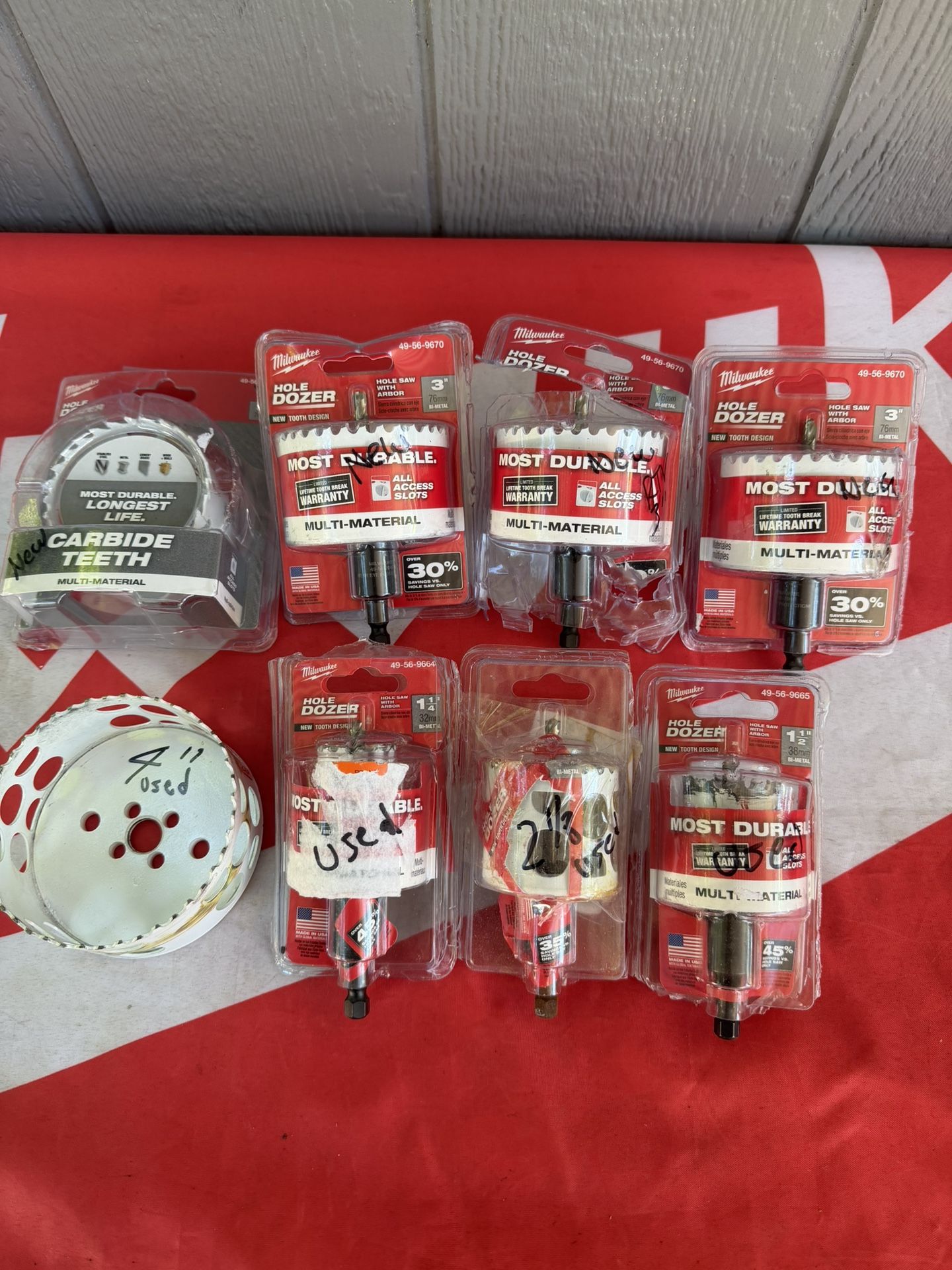 Milwaukee Hole Dozers Bundle (8 Pcs) Mix