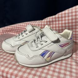 Baby Girls White/Iridescent Reebok Shoes 