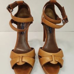 Ralph Lauren Purple Label Lthr Heels Women's Sz 8.5 Italian High Heel Shoes MINT