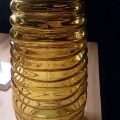 Beehive Design Yellow Vase