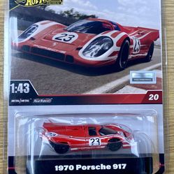 Hot Wheels Premium 1:43 1970 Porsche 917 Red White Diecast Sealed