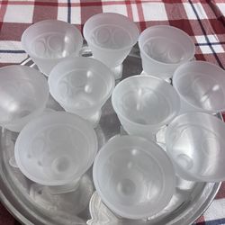 12-Pack Vintage Glasses | Tiara Provincial Frosted Glass | Crystal Punch Cup | 6oz |  3 1/2 Tall