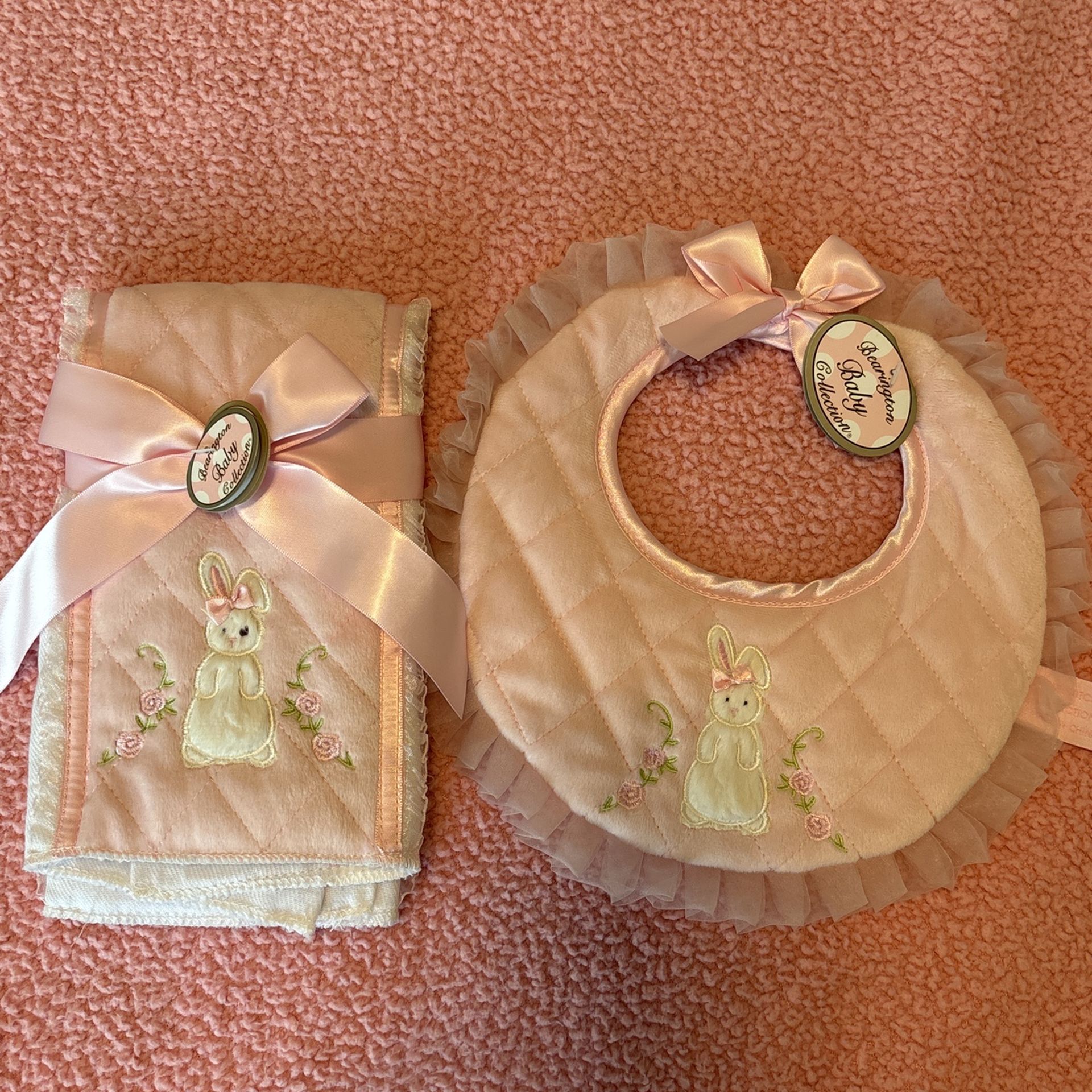 Burp Cloth And Bib Set (New)