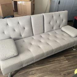 Light Grey Futon Sofa