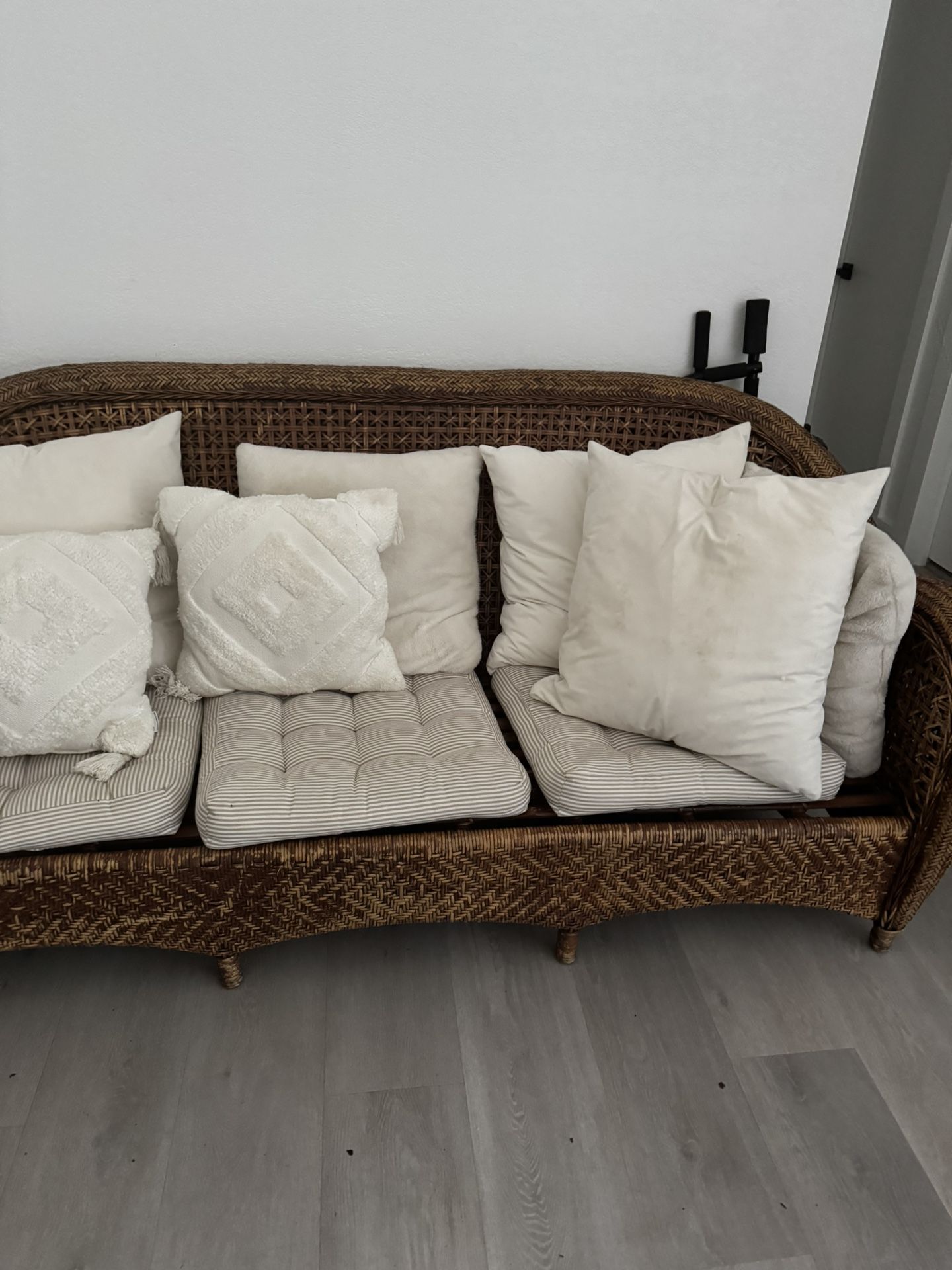 Wooden Couch With Pillow