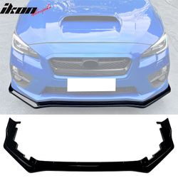 Fits 2015-2021 Subaru WRX STI CS2 Style Front Bumper Lip Chin Splitter PP Gloss Black