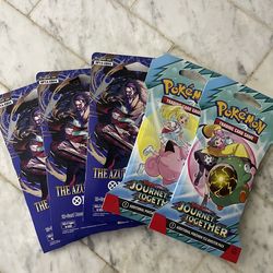 Selling pokemon and one piece booster packs for $40 cash