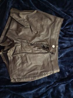 Leather shorts