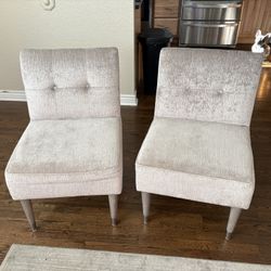 Upholstered Sitting Chairs, These Are Not Kitchen Table Chairs , Like New 100$ For Both 