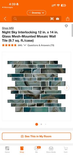 MSI Night Sky Interlocking 12 in. x 14 in. Glass Mesh-Mounted Mosaic Wall Tile (9.7 sq. ft./case)
