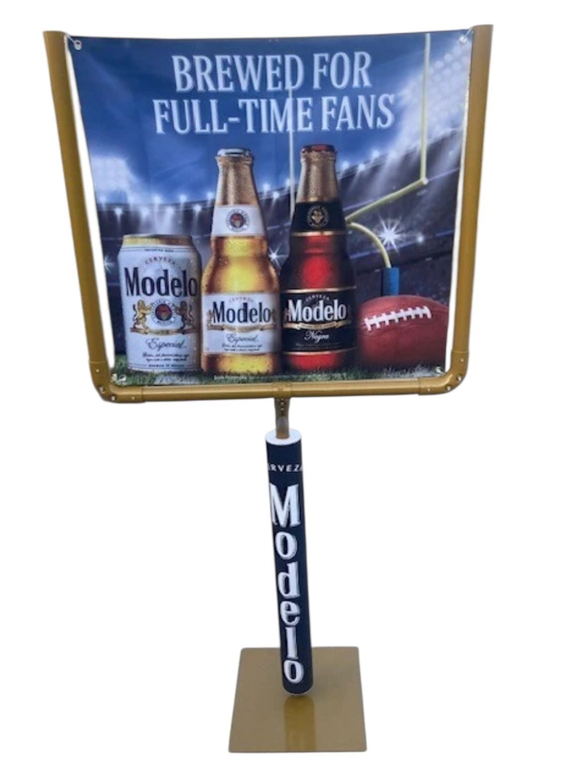 New Modelo Metal Football Goalpost Beer Mancave Collectable