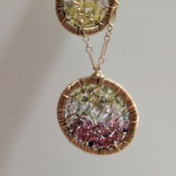 10k Gold Plated Necklace With Gemstones 