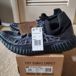 YZY 350 V2 CMPCT, Slate Onyx, Size 11