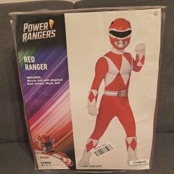 Power Rangers Red Ranger Halloween Costume Kids/Youth Size Large