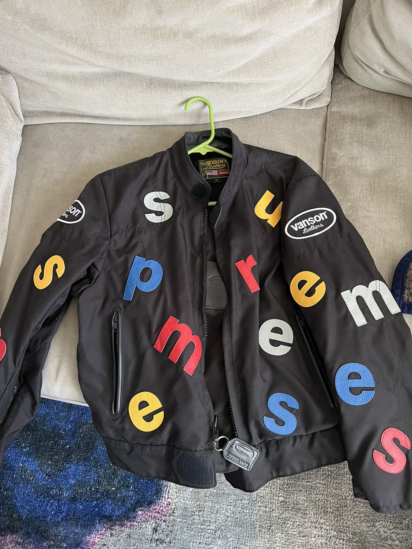 Supreme Vanson Leather Letters Jacket