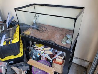 Terrarium and stand.