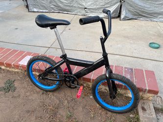 Black and blue bicycle
