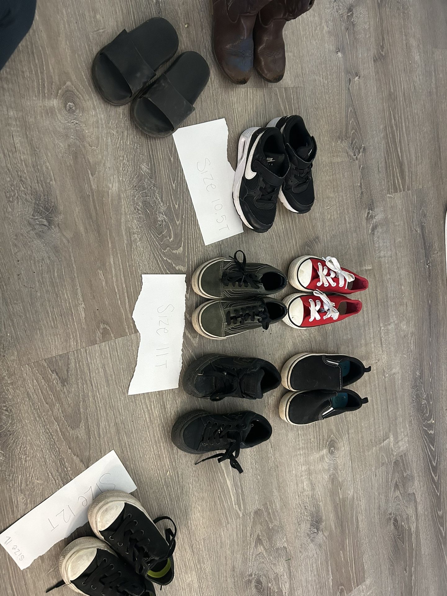 Vans Converse Nikes Toddler Shoes Size 10-12t 