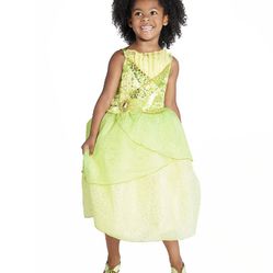 Disney Store Princess Tiana Dress Up Costume Girl Size 5/6