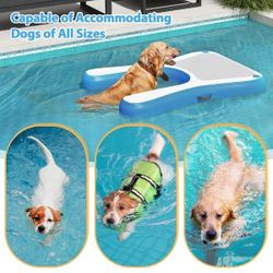 Inflatable Dog Water Ramp, 60 in. L  Floating Ramp Ladder for Pool, Dock and Boat, NEW 
