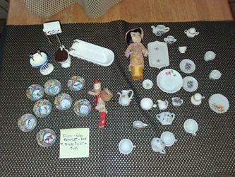 Japanese and other child's tea sets and more.. selling as a bundle forward.. set.. all sales final.