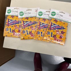 Favor, Bags, Sports Themed -four packs of four each